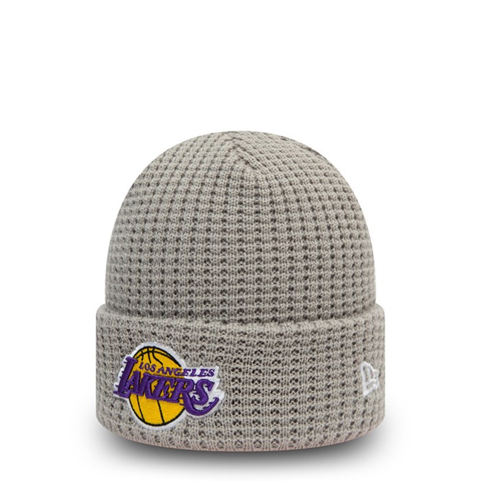 LA Lakers Team Logo Waffle Cuff Pipohattu Harmaat - New Era Lippikset Tarjota FI-608741